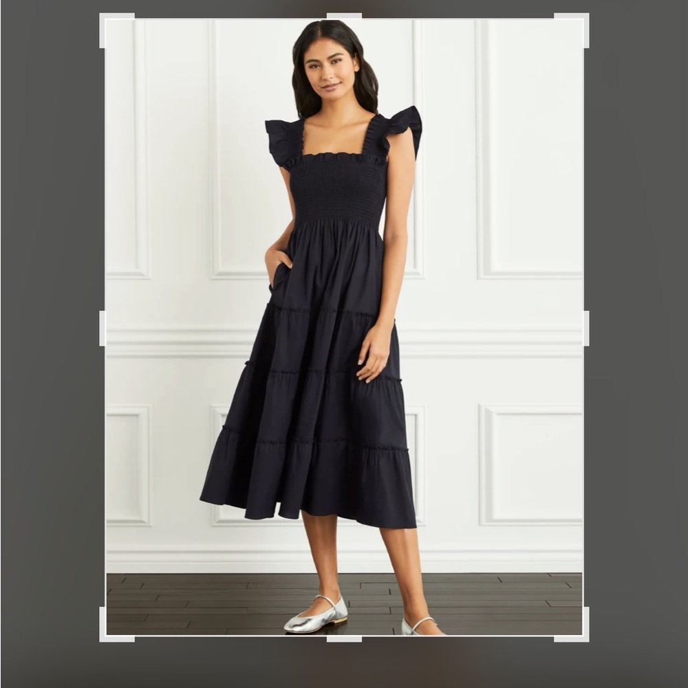 Hill House The Ellie Nap Dress - Cotton Black in XL NWT